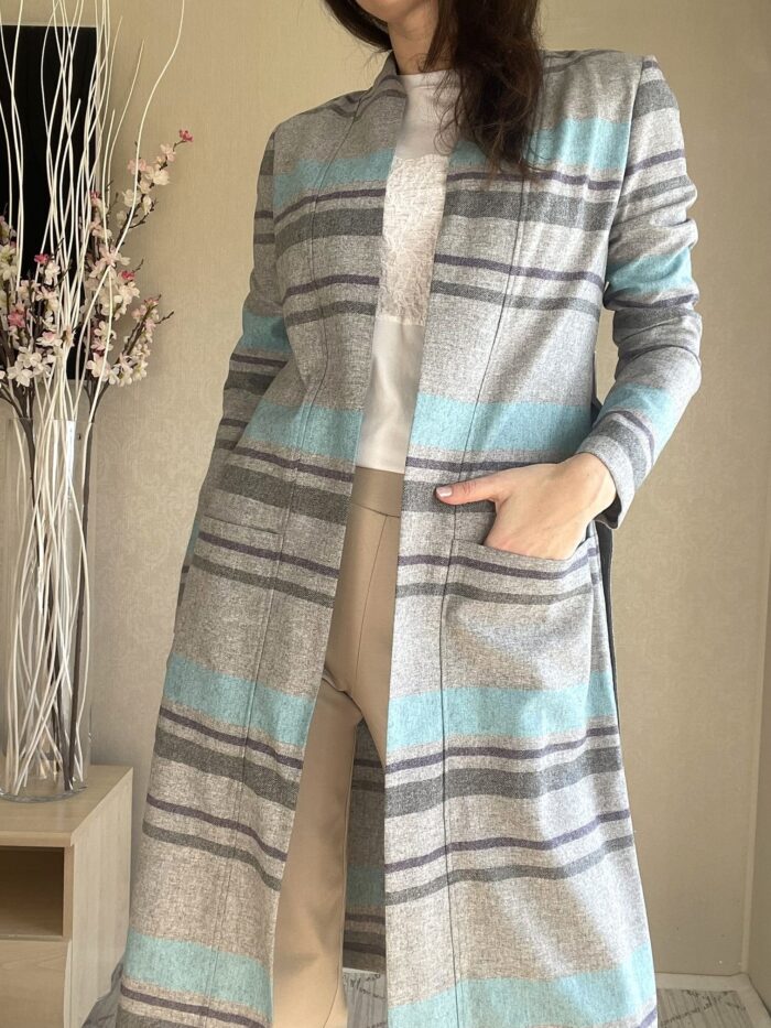 Light Gray Cardigan With Virgin Wool - Image 3