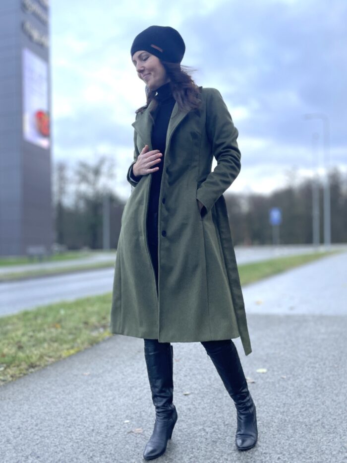 Roheline talvemantel vatiiniga - Image 3