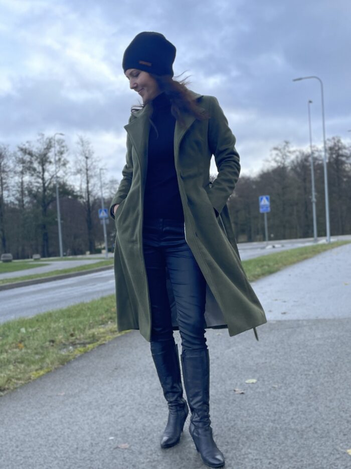 Roheline talvemantel vatiiniga - Image 2