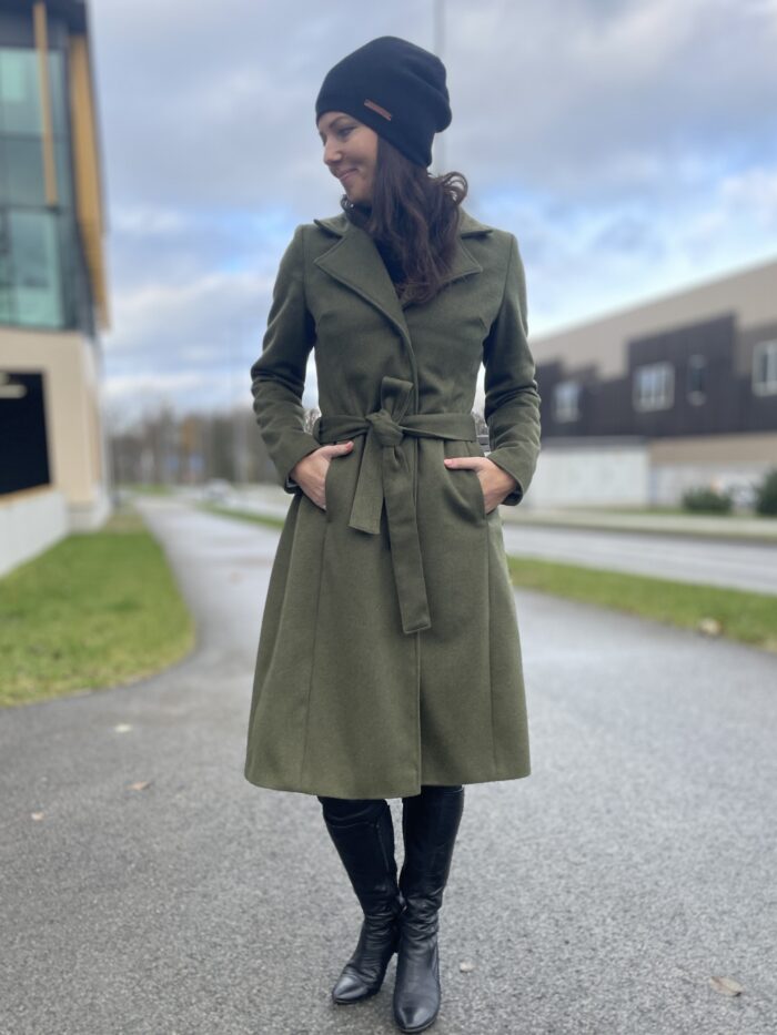 Roheline talvemantel vatiiniga - Image 1