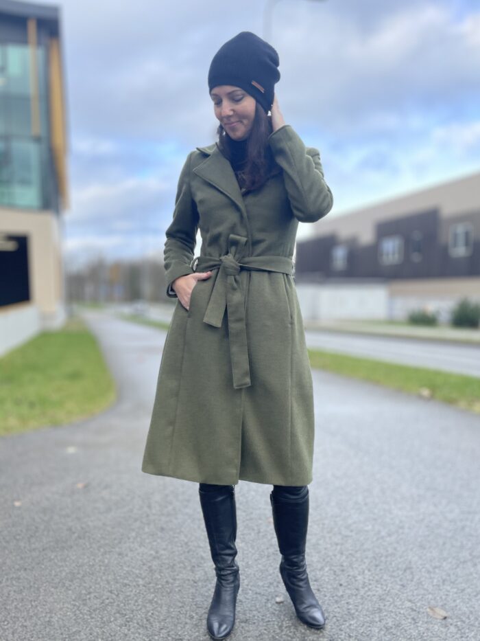 Roheline talvemantel vatiiniga - Image 4