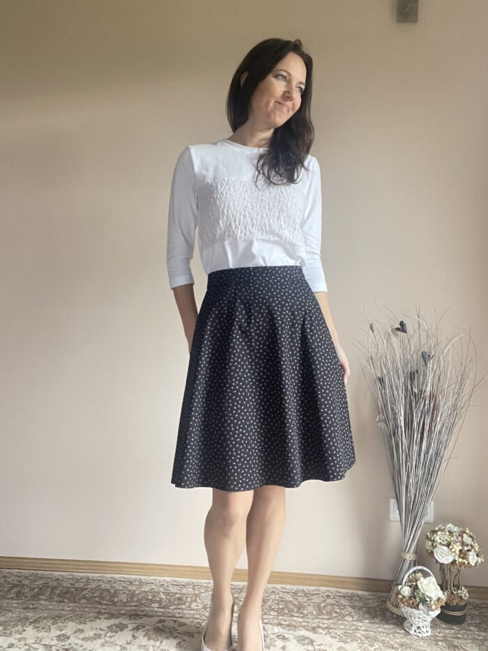 Black Floral Skirt - Image 1