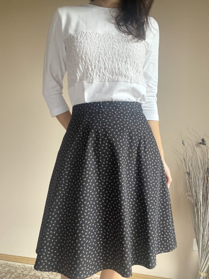 Black Floral Skirt - Image 3