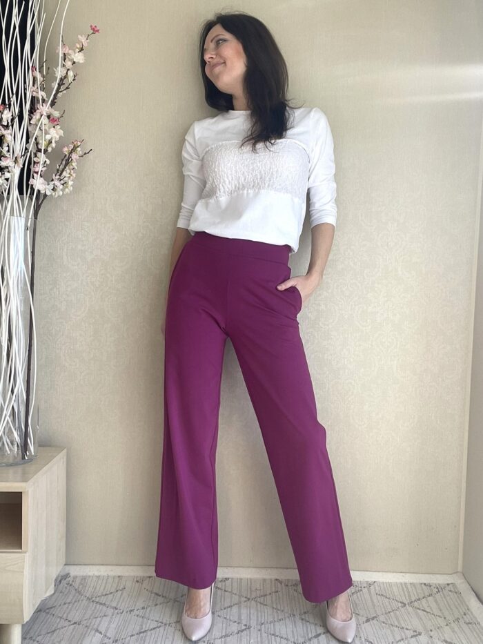Fuchsia Trousers Wide Leg - Image 2