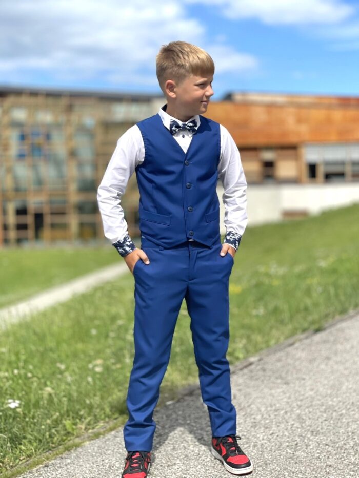 Blue Trousers, 100% Merino Wool - Image 1