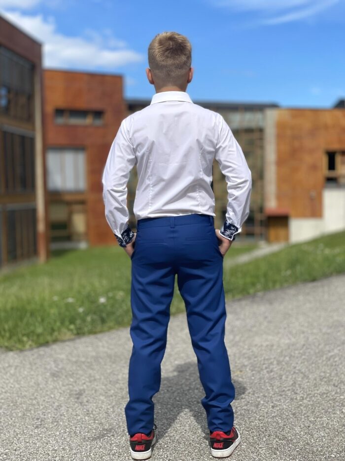 Blue Trousers, 100% Merino Wool - Image 2