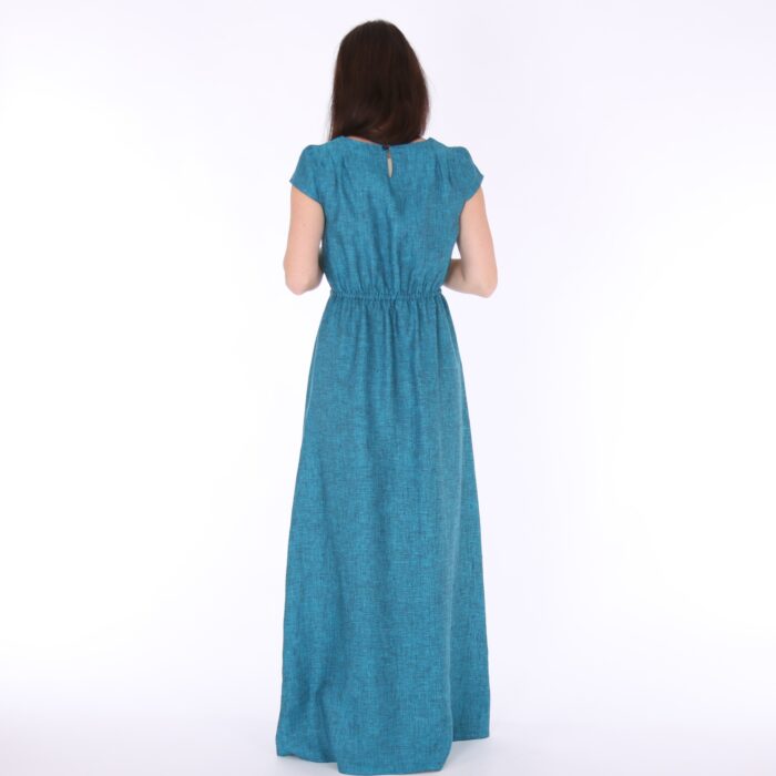 Rohekassinine maksikleit, 100% linane - Image 2