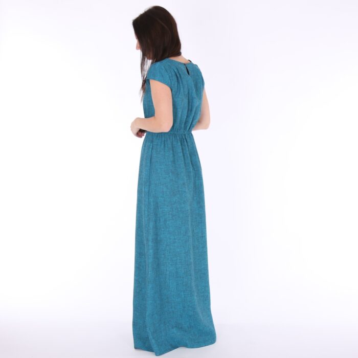 Rohekassinine maksikleit, 100% linane - Image 3