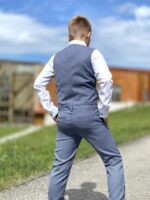 Virgin Wool Light Blue Vest And Trousers - Image 5