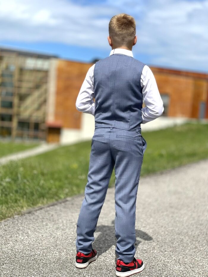 Virgin Wool Blue Trousers - Image 3