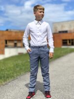 Virgin Wool Light Blue Vest And Trousers - Image 6