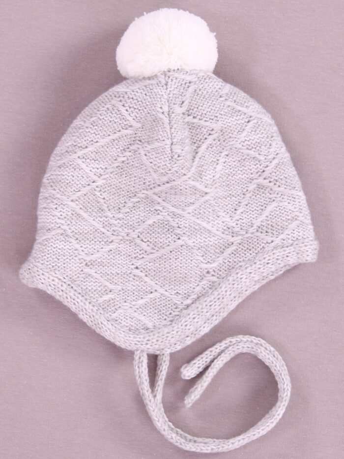 Light Gray Hat, 100% Merino Wool - Image 1