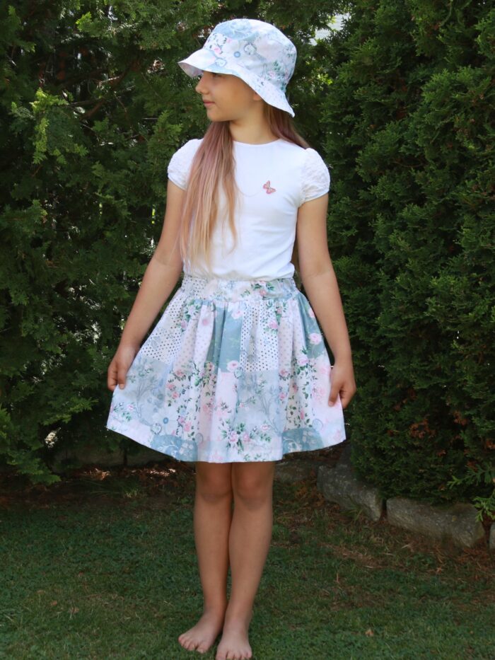 Light Blue Floral Hat - Image 3