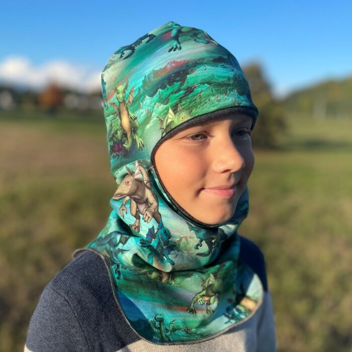 Tuukrimüts, ühel poolt 100% meriinovill / teisel draakonid, kahtepidi kantav!  -6 kuni +6 °C - Image 5