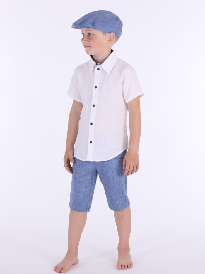 Teksasinised põlvpüksid, 100% linane - Image 1