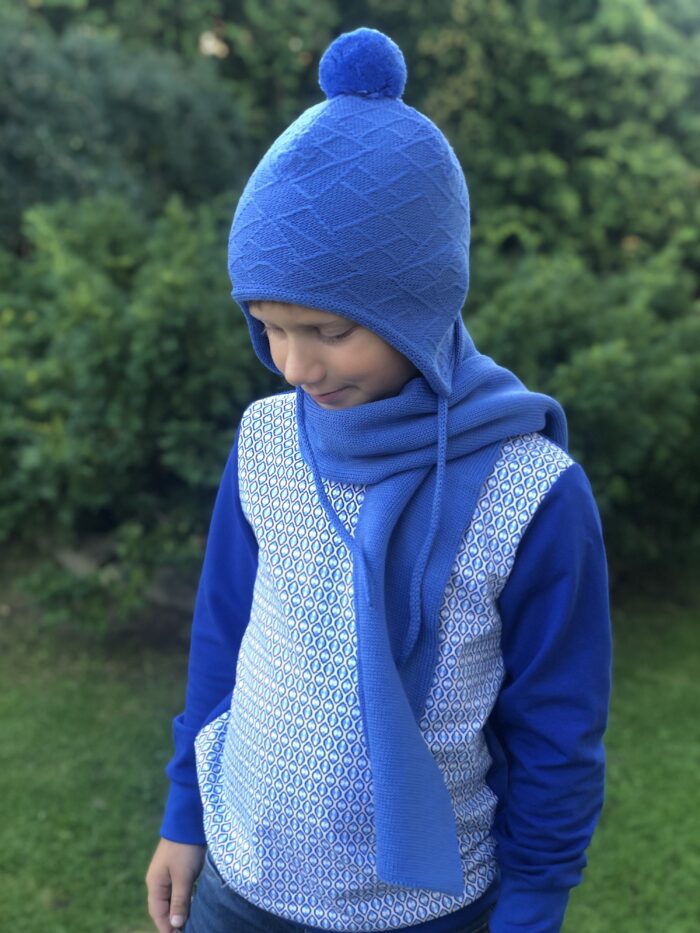 Blue Hat, 100% Merino Wool - Image 2