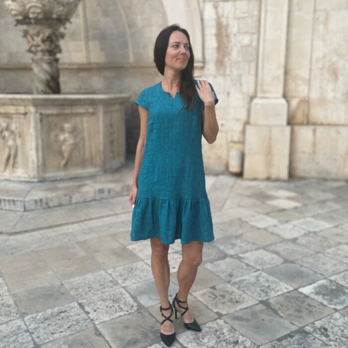 Mereroheline kleit satsiga, 100% linane - Image 2