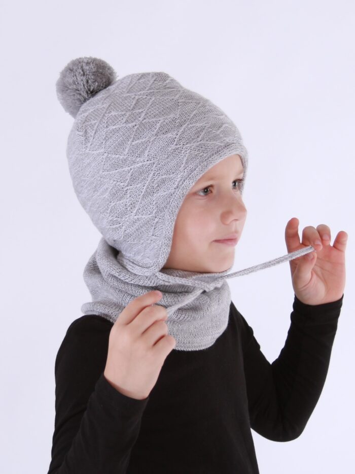 Light Gray Hat, 100% Merino Wool - Image 1