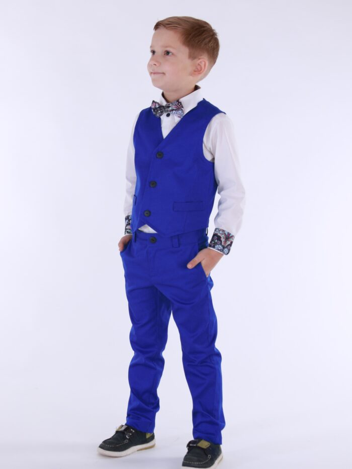 Royal Blue Trousers And Vest (Darker) - Image 1