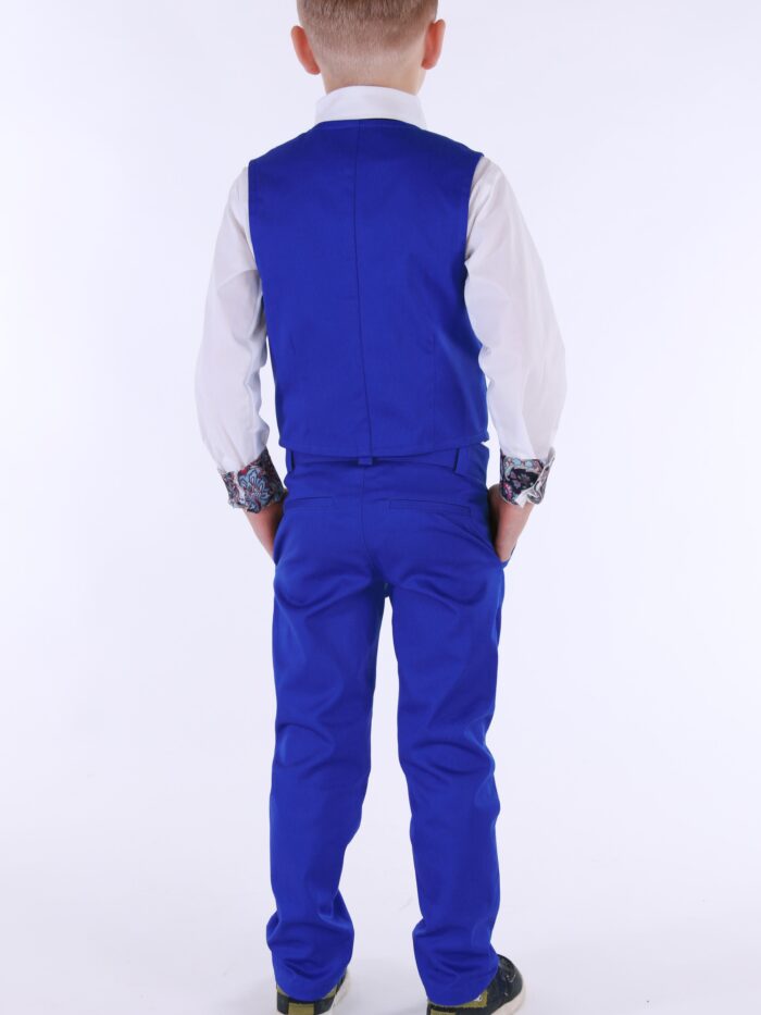 Royal Blue Trousers And Vest (Darker) - Image 2