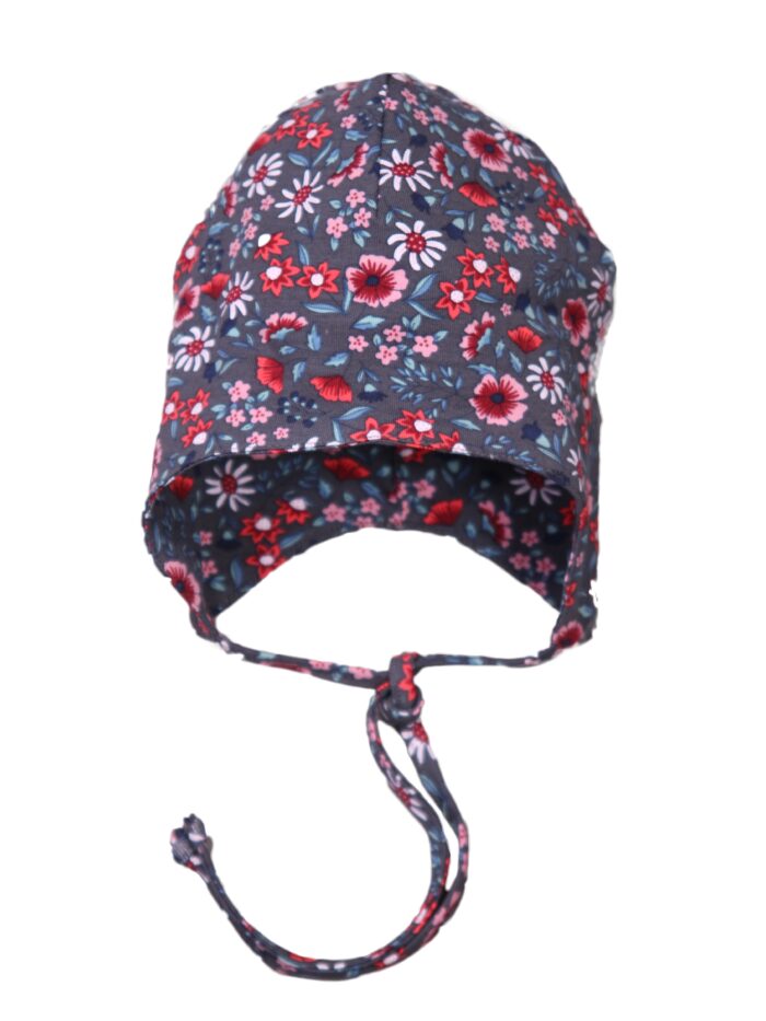 Hall paeltega müts lilledega Gray Floral Hat - Image 1