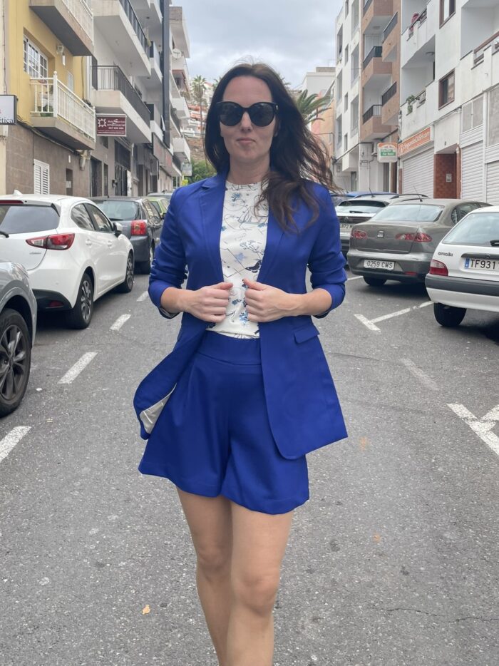 MADE TO ORDER! Jacket Royal Blue, 100% Merino Wool - Image 1