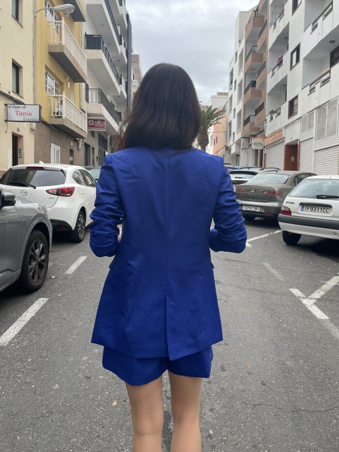 MADE TO ORDER! Jacket Royal Blue, 100% Merino Wool - Image 2