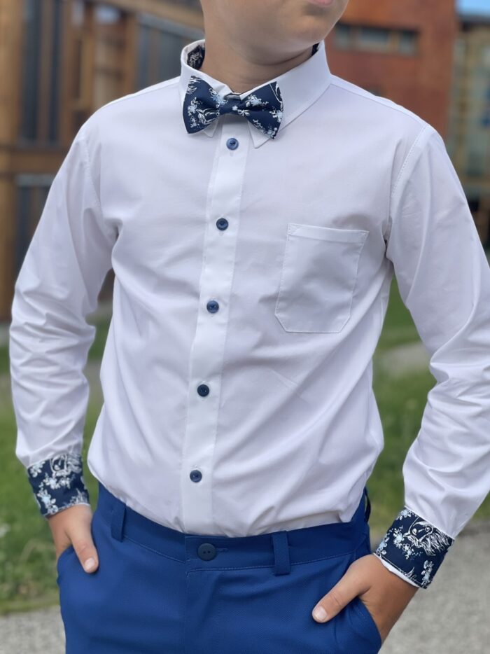 Kikilips tumesiniste hobusemustriga Bow Tie Navy Blue Details - Image 1