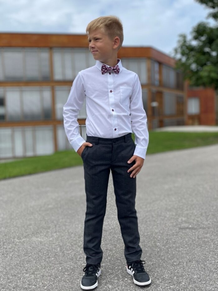 Hallikasmustad pehmest kangast püksid, 100% peenvill - Image 4