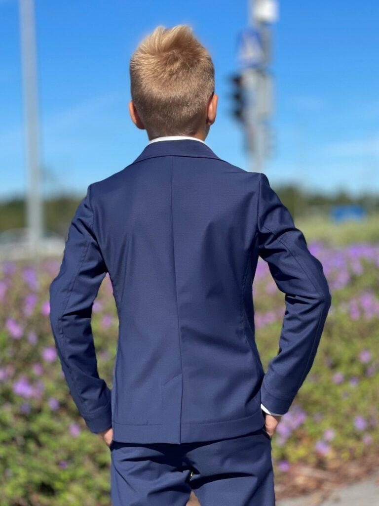 Navy Blue Jacket With Virgin Wool - Image 2