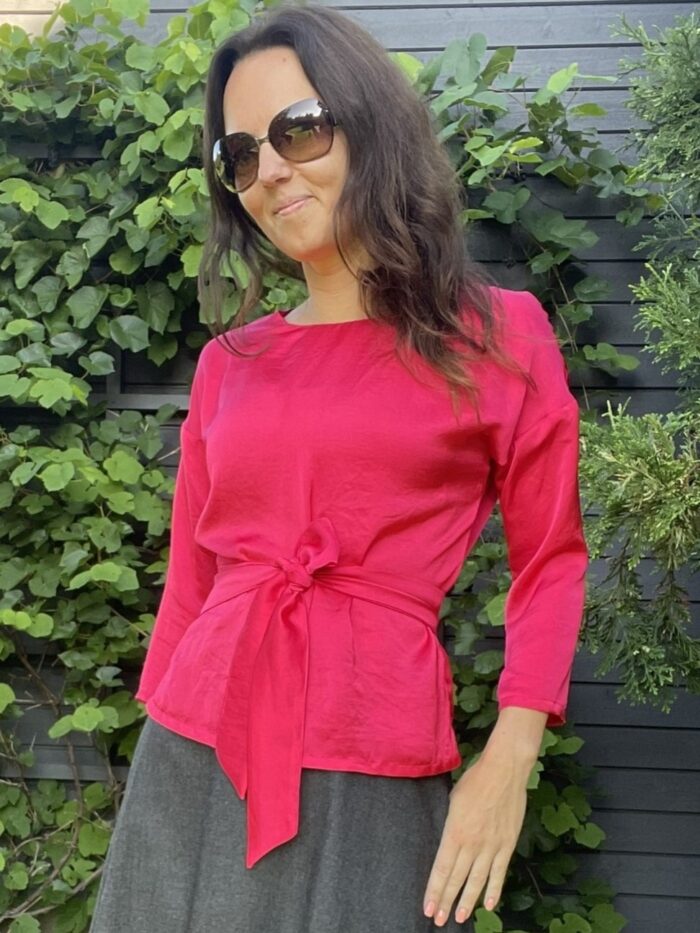 Cherry Red Blouse - Image 4