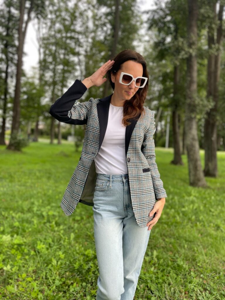 Ruuduline pintsak peenvilla ja mohääriga, AINUEKSEMPLAR - Image 3