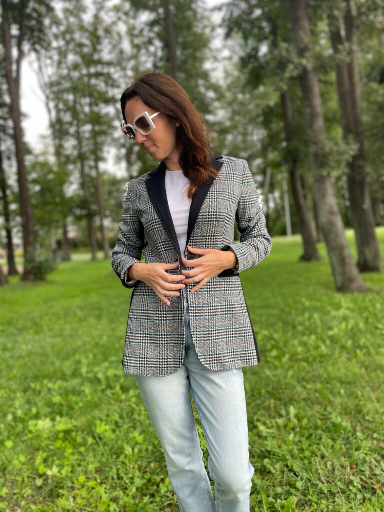 Ruuduline pintsak peenvilla ja mohääriga, AINUEKSEMPLAR - Image 4