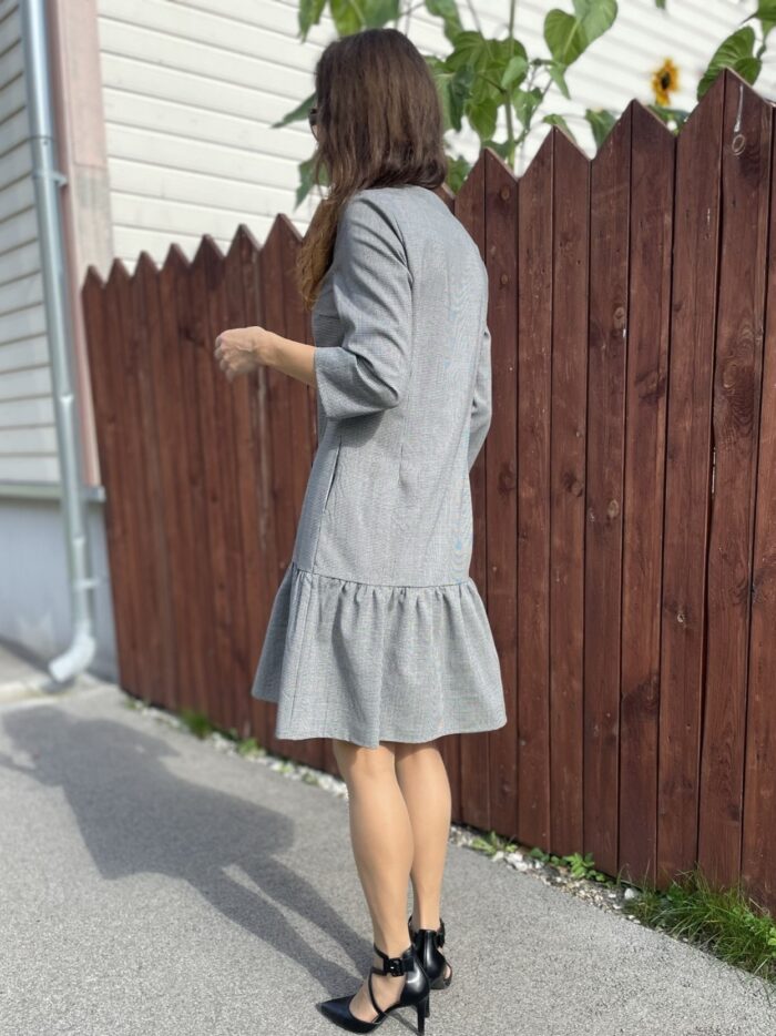 Virgin Wool Gray Dress - Image 4