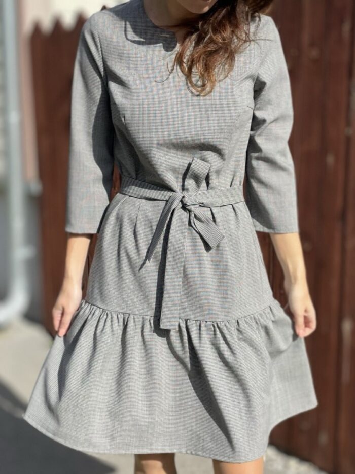 Virgin Wool Gray Dress - Image 5