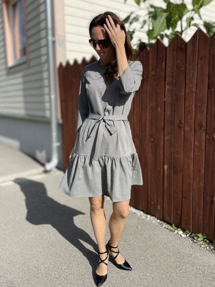 Virgin Wool Gray Dress - Image 6