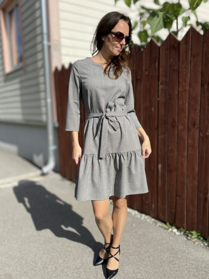 Virgin Wool Gray Dress - Image 2