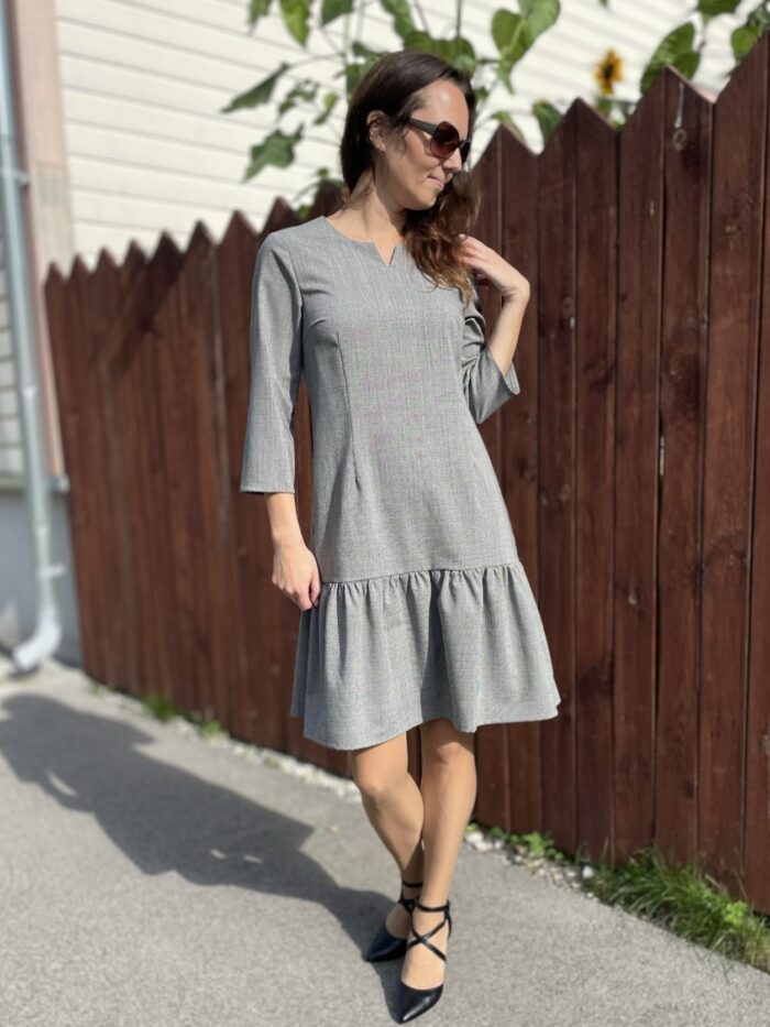 Virgin Wool Gray Dress - Image 1