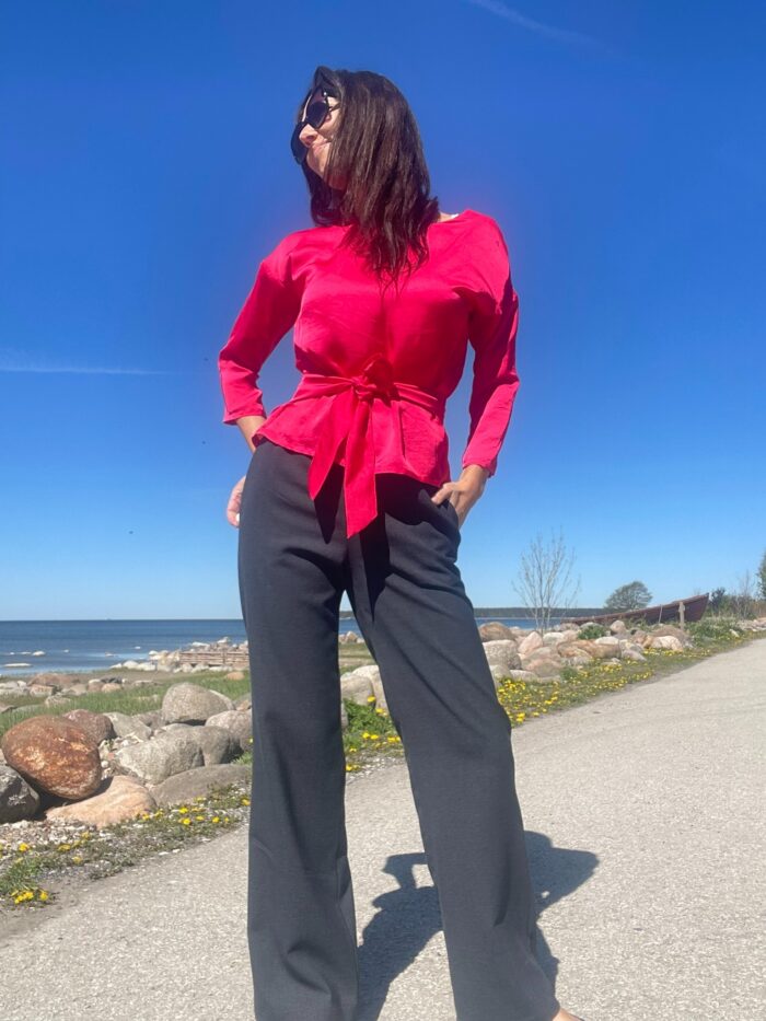 Cherry Red Blouse - Image 2