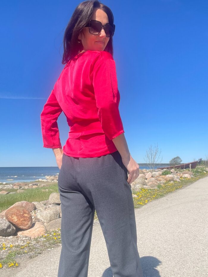 Cherry Red Blouse - Image 3