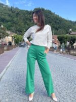 Green Trousers Wide Leg - Image 3
