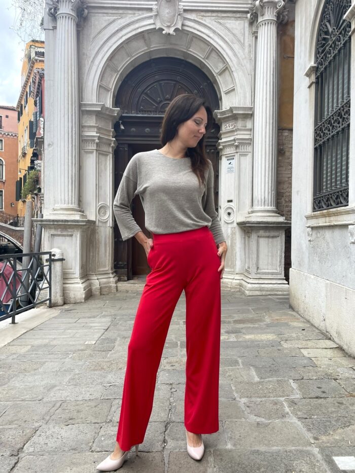 Punased püksid laia säärega Punased püksid laia säärega - Image 1