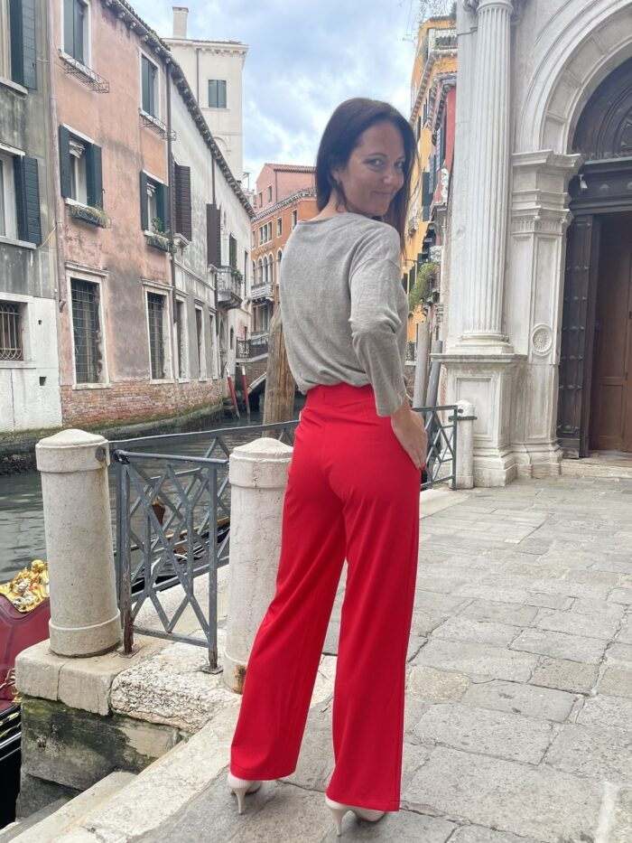 Punased püksid laia säärega - Image 4