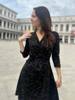 Wrapped Dress Black Graffity