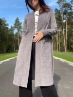 Light Gray Corduroy Cardigan - Image 2