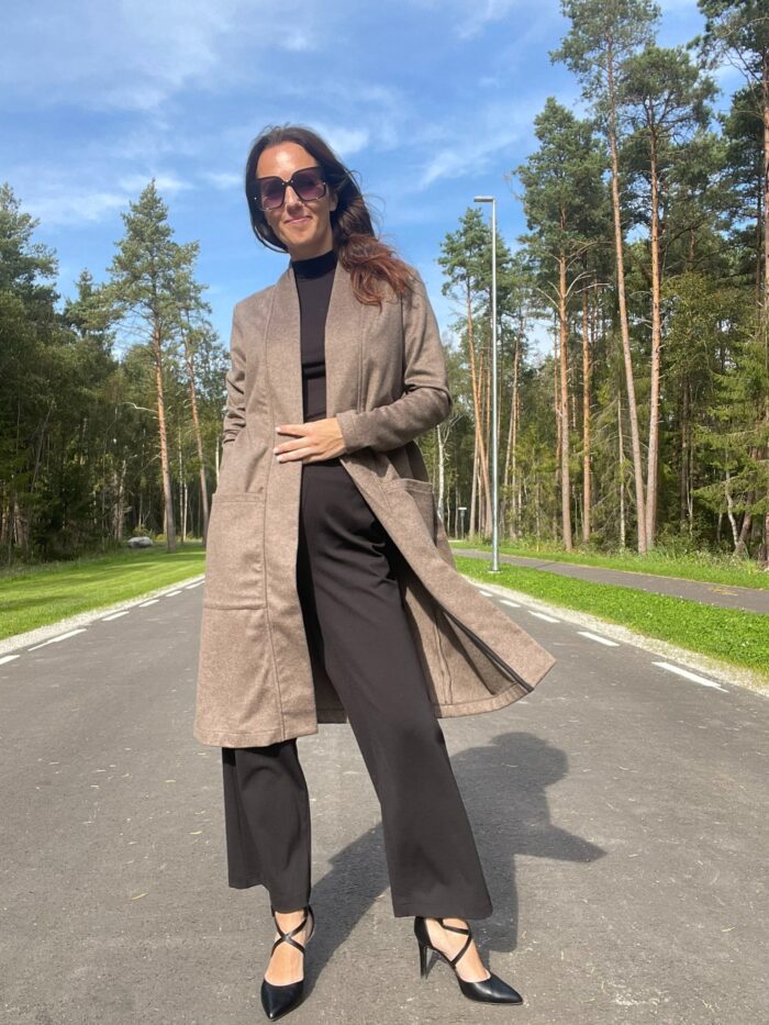 Kaamelikarva peenvillane kardigan - Image 4