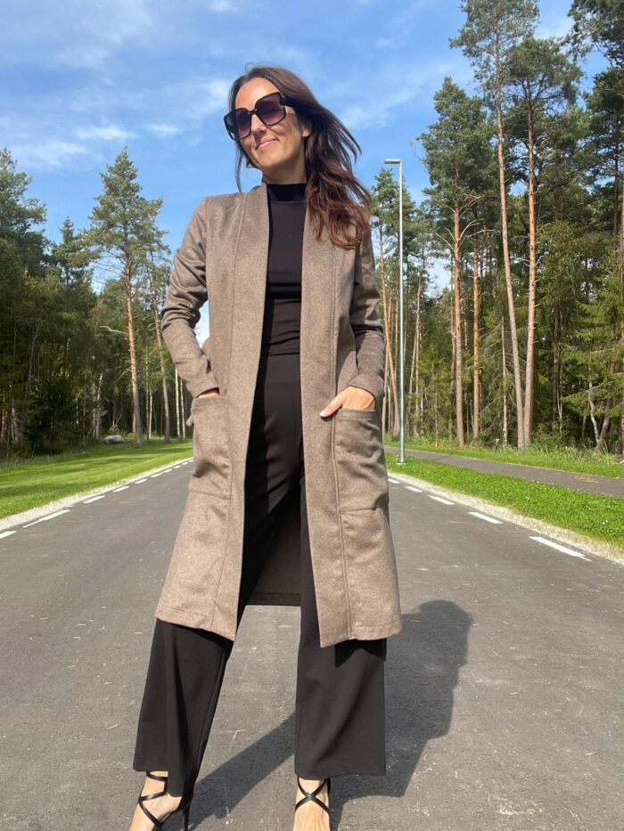 Kaamelikarva peenvillane kardigan - Image 1