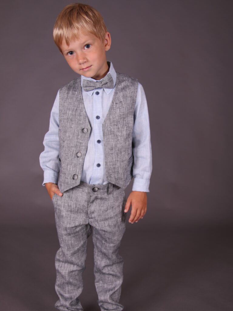 Helesinine triiksärk,100% linane - Image 2