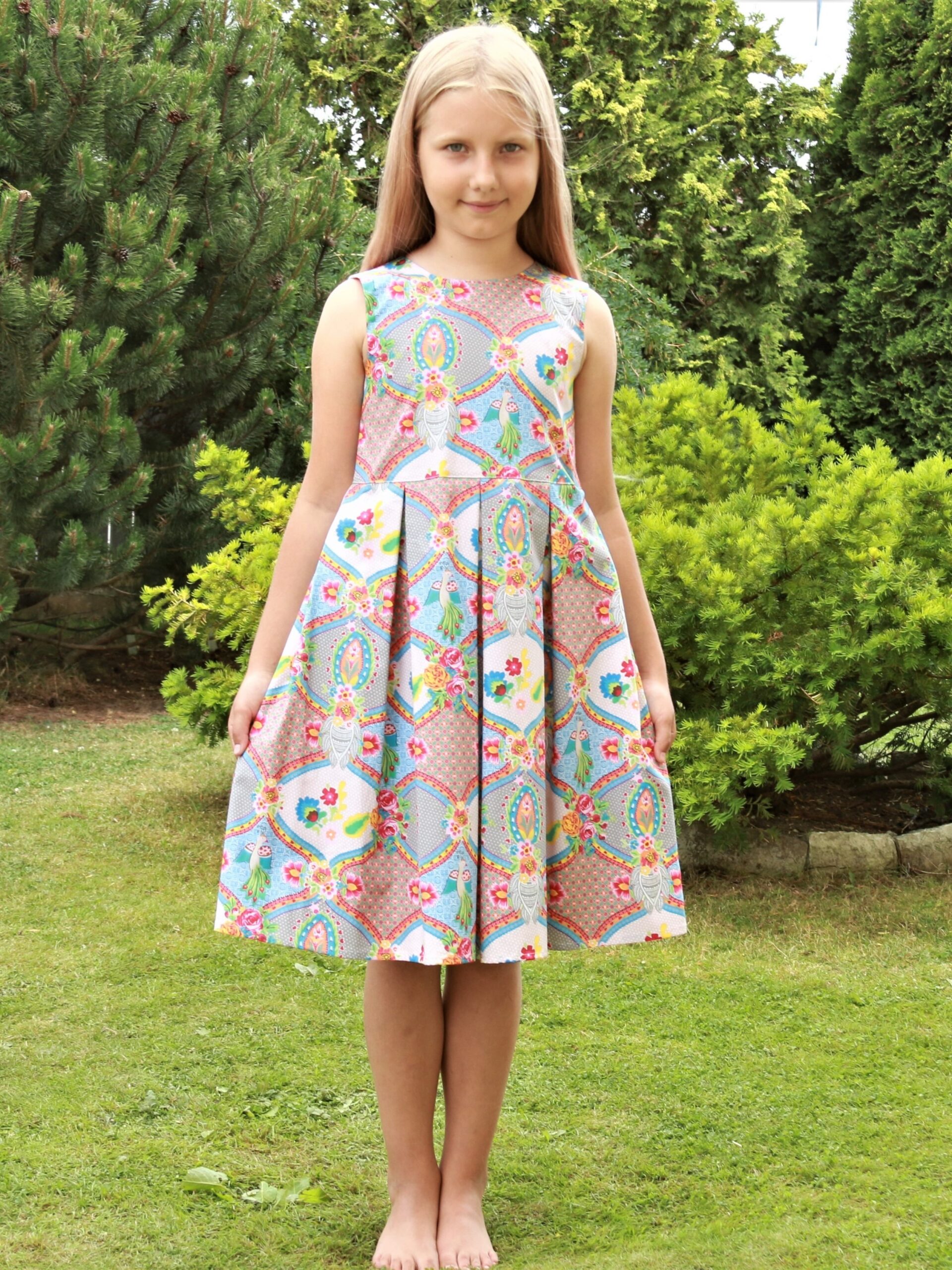 Floral Dress With Birds