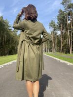 Green Cardigan With Virgin Wool - Image 2